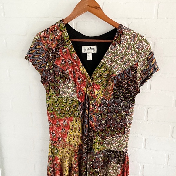 Joseph Ribkoff Paisley Midi Dress, Size 14 - Picture 7 of 13